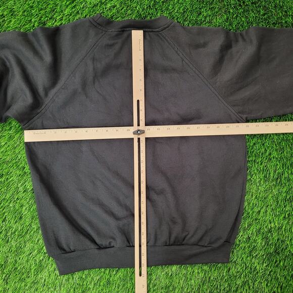 Vintage 90s Theatrical Mask Sweatshirt Womens Large 22x23 Boxy Crop - Picture 3 of 13